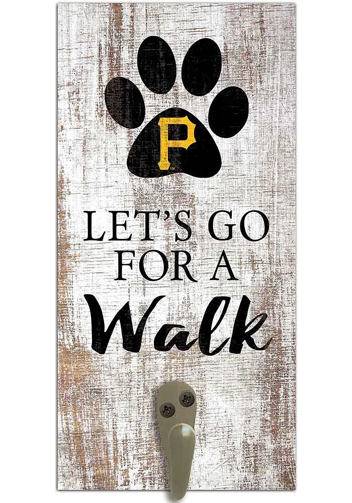 Pittsburgh Pirates 6x12 Leash Holder Sign - White