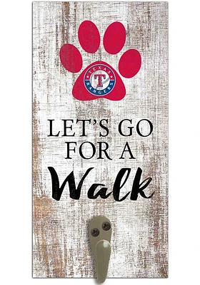 Texas Rangers 6x12 Leash Holder Sign - White