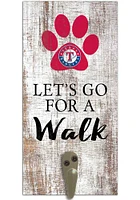 Texas Rangers 6x12 Leash Holder Sign - White