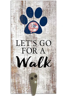 New York Yankees 6x12 Leash Holder Sign - White