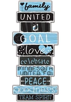 Minnesota United FC Celebrations Stack 24 Inch Sign - Blue