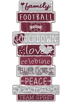 Mississippi State Bulldogs Celebrations Stack 24 Inch Sign - Grey