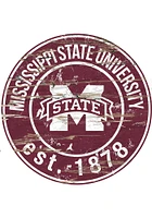 Mississippi State Bulldogs Established Date Circle 24 Inch Sign - Red
