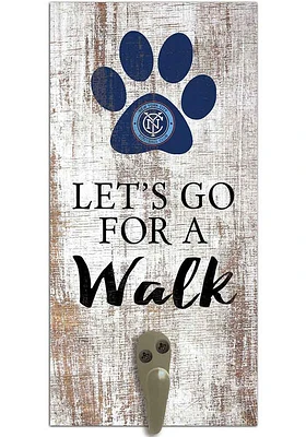 New York City FC 6x12 Leash Holder Sign - White