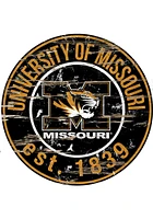 Missouri Tigers Established Date Circle 24 Inch Sign - Black