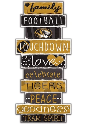 Missouri Tigers Celebrations Stack 24 Inch Sign - Gold