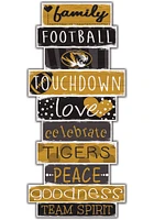 Missouri Tigers Celebrations Stack 24 Inch Sign - Gold