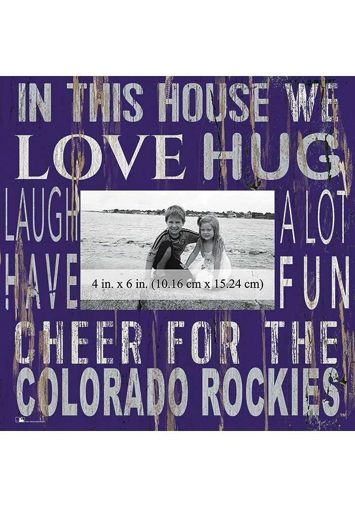 Colorado Rockies In This House 10x10 Picture Frame - Purple