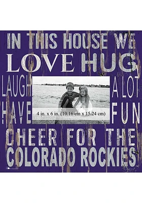 Colorado Rockies In This House 10x10 Picture Frame - Purple