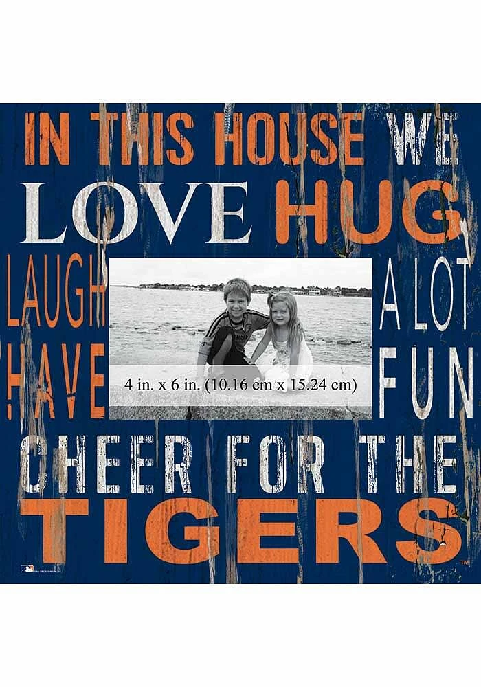Detroit Tigers In This House 10x10 Picture Frame - Navy Blue