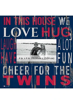 Minnesota Twins In This House 10x10 Picture Frame - Blue
