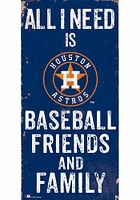 Houston Astros Football Friends and Family Sign - Navy Blue