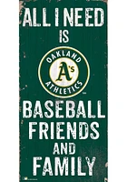 Oakland Athletics Football Friends and Family Sign - Green