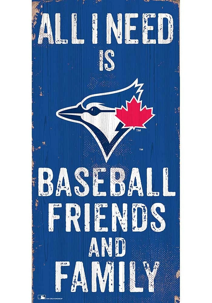 Toronto Blue Jays Football Friends and Family Sign - Blue