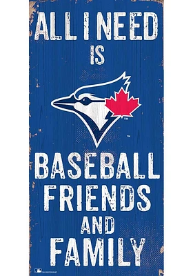 Toronto Blue Jays Football Friends and Family Sign - Blue
