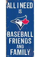 Toronto Blue Jays Football Friends and Family Sign - Blue