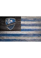 Montreal Impact Distressed Flag 11x19 Sign - Black