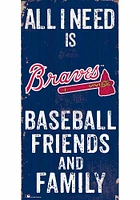 Atlanta Braves Football Friends and Family Sign - Blue