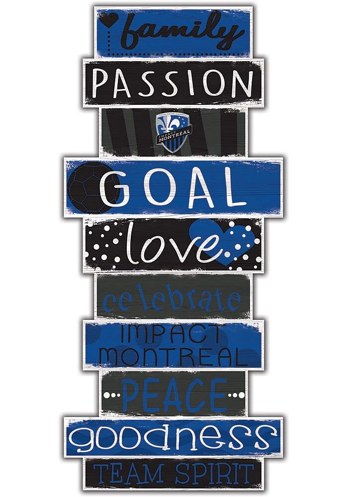 Montreal Impact Celebrations Stack 24 Inch Sign - Blue