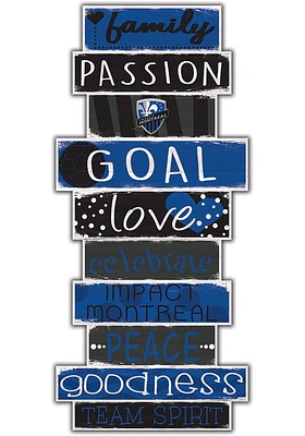 Montreal Impact Celebrations Stack 24 Inch Sign - Blue