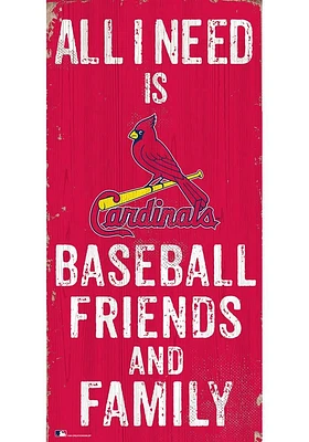 St Louis Cardinals Football Friends and Family Sign - Red