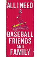 St Louis Cardinals Football Friends and Family Sign - Red