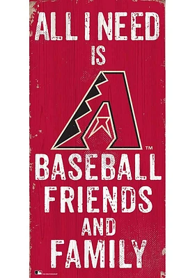 Arizona Diamondbacks Football Friends and Family Sign - Red