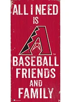 Arizona Diamondbacks Football Friends and Family Sign - Red