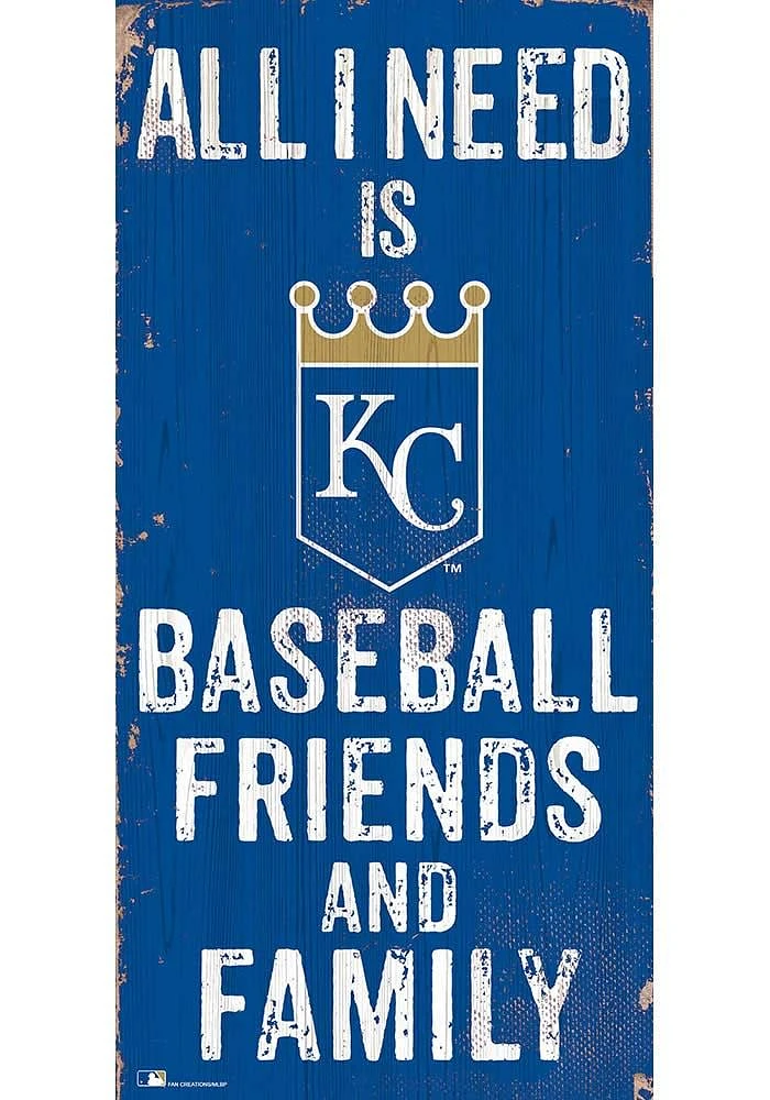 Kansas City Royals Football Friends and Family Sign - Blue
