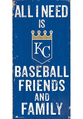 Kansas City Royals Football Friends and Family Sign - Blue