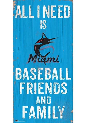 Miami Marlins Football Friends and Family Sign - Blue