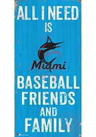 Miami Marlins Football Friends and Family Sign - Blue