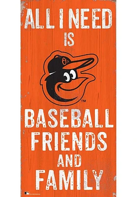 Baltimore Orioles Football Friends and Family Sign - Orange