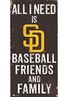 San Diego Padres Football Friends and Family Sign - Brown