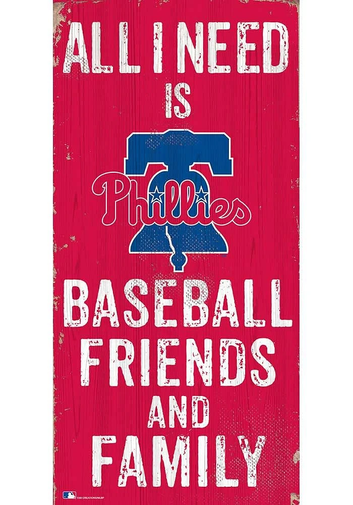 Philadelphia Phillies Football Friends and Family Sign - Red