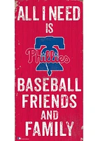 Philadelphia Phillies Football Friends and Family Sign - Red