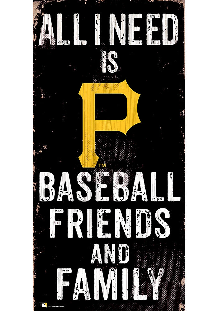Pittsburgh Pirates Football Friends and Family Sign - Black