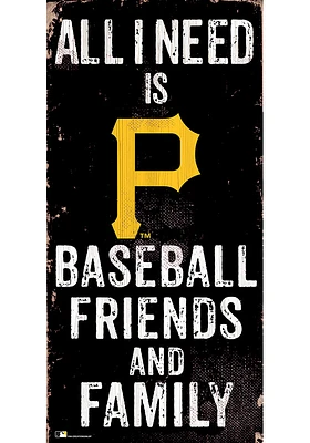 Pittsburgh Pirates Football Friends and Family Sign - Black
