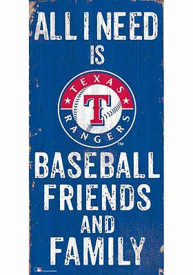 Texas Rangers Football Friends and Family Sign - Blue