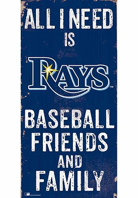 Tampa Bay Rays Football Friends and Family Sign - Blue