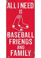 Boston Red Sox Football Friends and Family Sign - Red