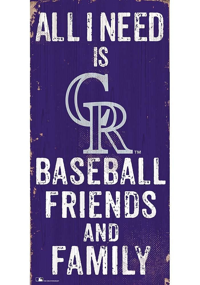 Colorado Rockies Football Friends and Family Sign - Purple