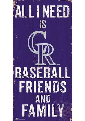 Colorado Rockies Football Friends and Family Sign - Purple