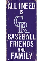 Colorado Rockies Football Friends and Family Sign - Purple