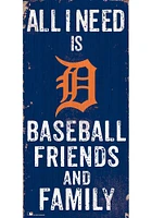 Detroit Tigers Football Friends and Family Sign - Navy Blue