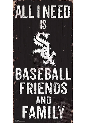 Chicago White Sox Football Friends and Family Sign - Black