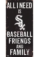 Chicago White Sox Football Friends and Family Sign - Black