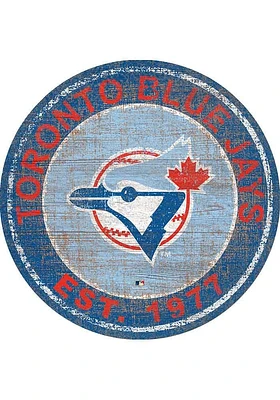 Toronto Blue Jays Round Heritage Logo Sign - Blue