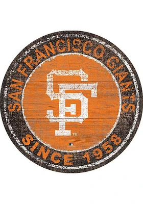 San Francisco Giants Round Heritage Logo Sign - Orange