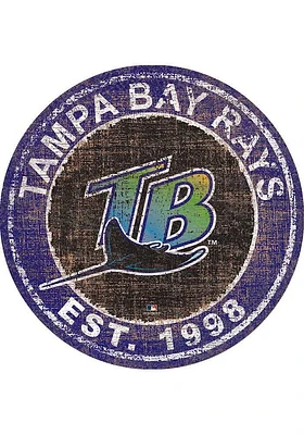 Tampa Bay Rays Round Heritage Logo Sign - Blue